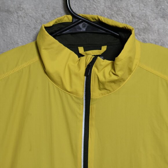 Icebreaker Jacket Mens Medium Yellow Cool-Lite GT Merino Running Windbreaker - Picture 2 of 13